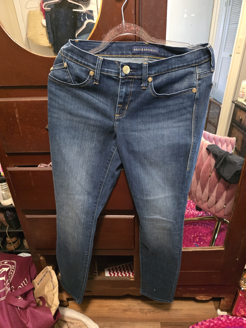 Rock & Republic Women's Dark Blue Skinny Jeans